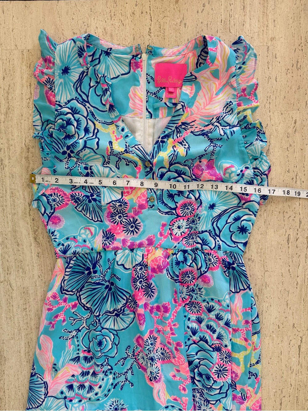 Lilly Pulitzer Destin Maxi Dress Once Upon a Tide Blue Pink | Size 2 EUC - Picture 9 of 14